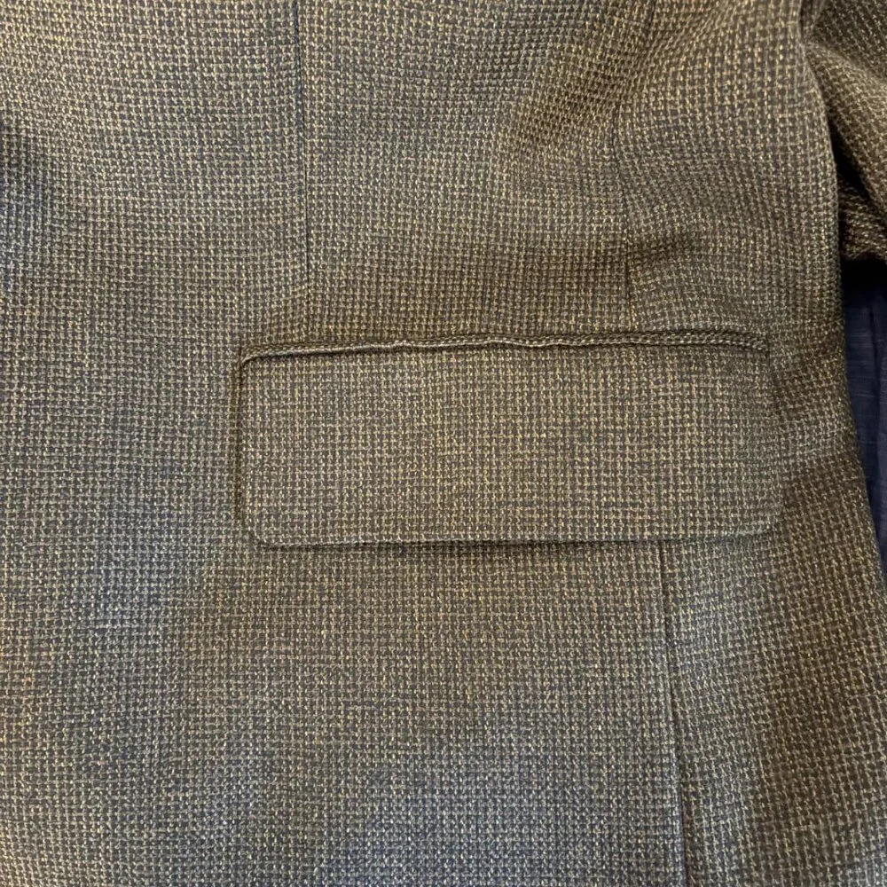 Linea Mens Wool Blazer Size 48T Brown Suit Jacket Classic Made In Canada VTG